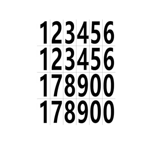 Dajidafu 20 Stück selbstklebende Nummernaufkleber mit breitem Anwendungsbereich, einfach anzubringen und wasserfest, selbstklebende Buchstabenaufkleber, stark haftend, Schwarze Zahl von Dajidafu