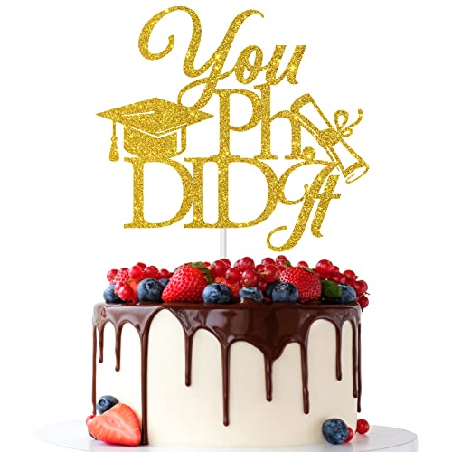 Dalaber You PH. Did It Cake Topper, Congrats PHD You Did It Cake Decor, Class of 2023 Graduation Party Supplies, So Proud of You Congrats Grade Cake Picks von Dalaber