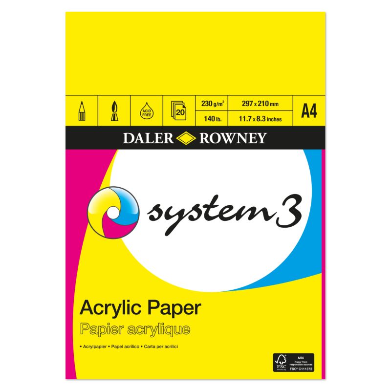 Acrylmalpapier System 3 von Daler-Rowney