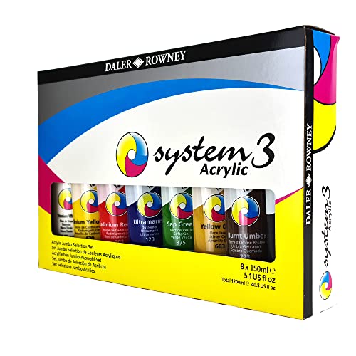 Daler Rowney DR ADASY3JSS System 3 Acrylfarbe-Auswahlset von Daler Rowney
