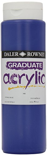 Daler-Rowney 123500143 Abgestufte Acrylfarbe, 500 ml, Blau (Phthalo Blue) von Daler Rowney