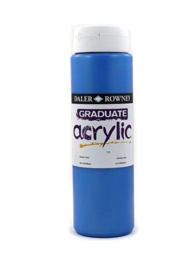 Daler-Rowney 123500718 abgestufte Acrylfarbe, 500 ml, metallisches Blau von Daler Rowney