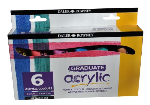 Daler Rowney 123900016 D123900016 Graduate Set, 6 Verschiedene Metallic-Farben von Daler Rowney