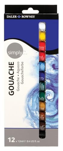 Daler Rowney 126600912 - Simply Gouache Set, 12 x 12 ml von Daler Rowney