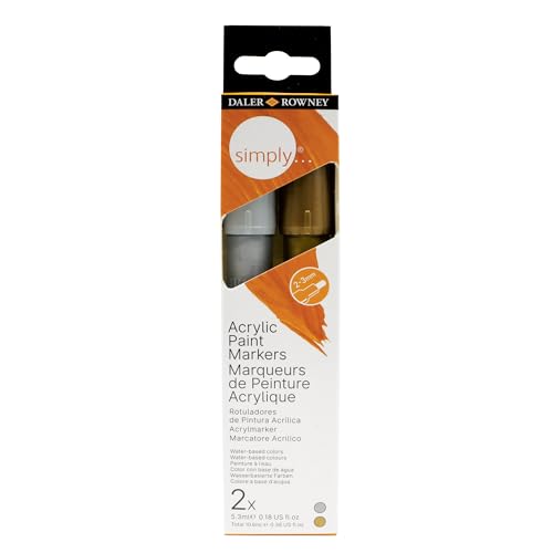 Daler Rowney Dal Simply Acryl-Marker-Set, G/S, 2 Stück von Daler Rowney