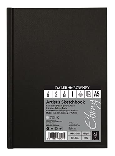 Daler Rowney Ebony genähtes Notizbuch, Farbe (D813880500) von Daler Rowney