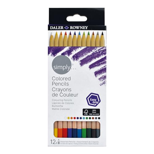 Daler Rowney Simply Buntstift-Set, 12 Farben, ideal für Anfänger und Hobbyisten von Daler Rowney