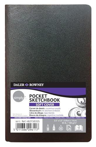 Daler Rowney Simply Pocket Skizzenbuch, weicher Einband, CDU 24SH von Daler Rowney