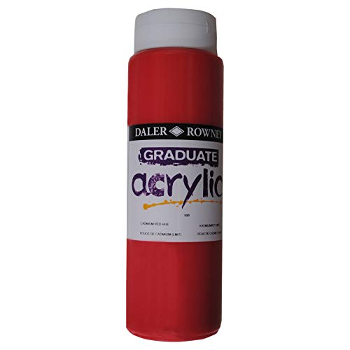 Graduate Acrylfarbe, 500 ml, Rot von Daler Rowney