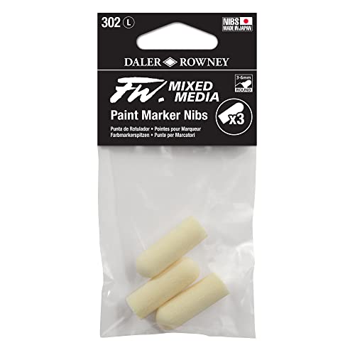 WF Daler Rowney FW Mixed Media Paint Marker Feder groß 3-6 mm 3 Stück von Daler Rowney