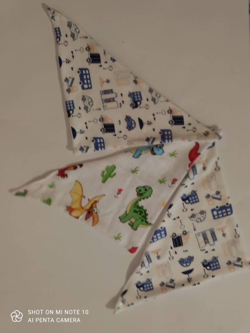 Baby-Wende-Lätzchen, Handgemachte Bio-Baumwoll-Bibs, Baby Mädchen Junge, Shower Geschenk, Lätzchen Bandanas von DaliBabyBoutique