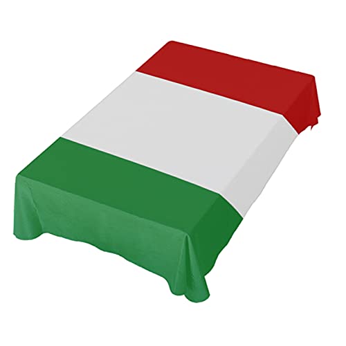 Dallonan Tischdekoration für Party, Flagge, Italien, rechteckige Tischdecke, Polyester-Tischdecke, quadratisch, 152,4 cm, für Abendessen, Tischdekoration von Dallonan