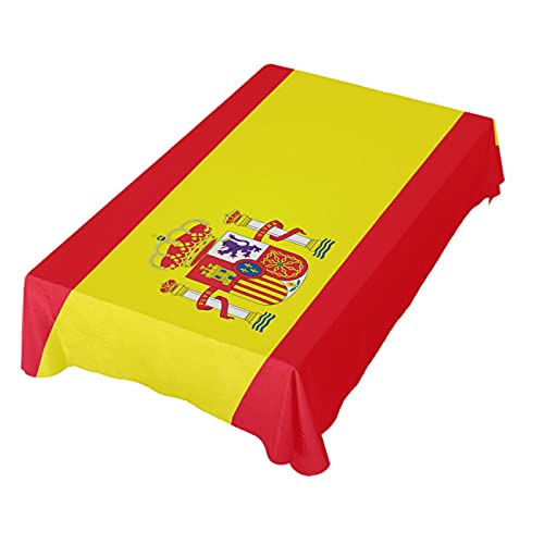 Dallonan Tischdekoration für Party, Flagge von Spanien, rechteckige Tischdecke, Polyester, 137 x 183 cm, für Abendessen von Dallonan