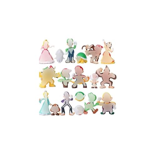 Damoff Geburtstag Figuren Modellieren Collectible Actionfiguren Spielzeug Ornamente Kuchen Deko Figur Tortendeko 18pcs bunt von Damoff