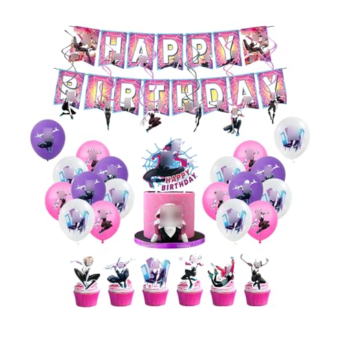 Geburtstag Party Deko Kindergeburtstag Deko Party Deko Geburtstag Luftballons zur Dekoration Luftballons Deko Geburtstag Kuchen Topper Geburtstag Happy Birthday Girlande Deko Hängende Spiralen von Damoff