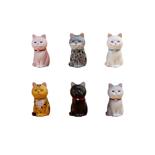 Katze Geburtstag Deko Haustier Katze Figuren Modellieren Pet Cat Figuren Auto Deko Haustier Katze Collectible Figurines Cat Figuren Tortendeko Pet Cat Figur Kuchen Deko Katze Kuchen Deko Figuren von Damoff