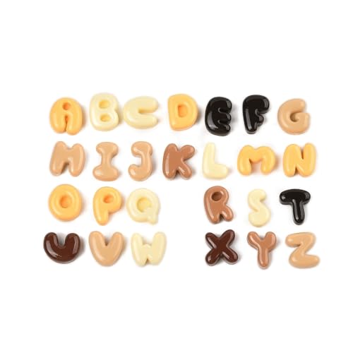 DanLingJewelry 200 Stück zufällige braune Buchstaben-Harz-Cabochons mit flacher Rückseite, Alphabet ohne Loch, Perlen für Bastelarbeiten, Scrapbooking DanLingJewelry 200 Stück zufällige braune Buchstaben-Harz-Cabochons mit flacher Rückseite, Alphabet ohne Loch, Perlen für Bastelarbeiten, Scrapbooking von DanLingJewelry