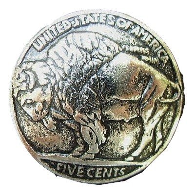 Buffalo Nickel Buttons Metal 15mm 9/16 8 Piece Set by Dangerous Threads von Dangerous Threads