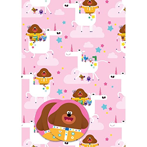 Hey Duggee Geschenkpapier, 8 Blatt, 8 Etiketten, Größe 70 x 50 cm, offizielles Produkt von Danilo Promotions LTD