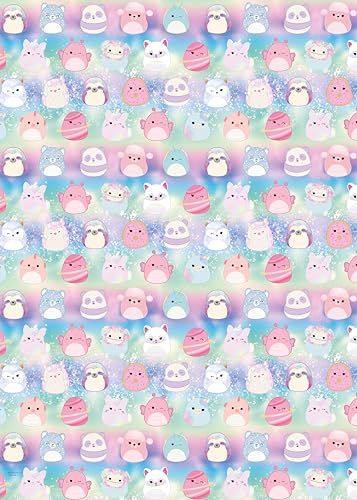 Squishmallow Geschenkpapier, 4 m Rolle, Squishmallow-Geschenkpapier von Danilo Promotions LTD