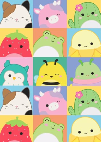 Squishmallows Geschenkpapier, 2 m Rolle, Squishmallow, Geburtstagsgeschenkpapier von Danilo Promotions LTD