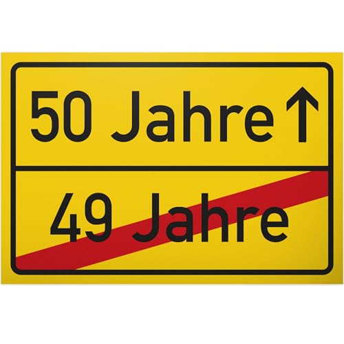 DankeDir! 50 Jahre (49 Jahre vorbei) - Schild Geschenk 50. Geburtstag Geschenkidee Geburtstagsgeschenk Fünzigsten Geburtstagsdeko Partydeko Party Zubehör Geburtstagskarte von DankeDir!