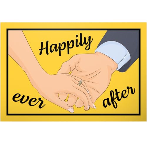 DankeDir! Happily Ever After - Schild 30 x 20 cm - Hochzeitskarte Geschenk Brautpaar Hochzeitsgeschenk Hochzeit Deko Idee - Fotobox JGA Partydeko Requisiten Accessoires Hochzeitsdeko von DankeDir!