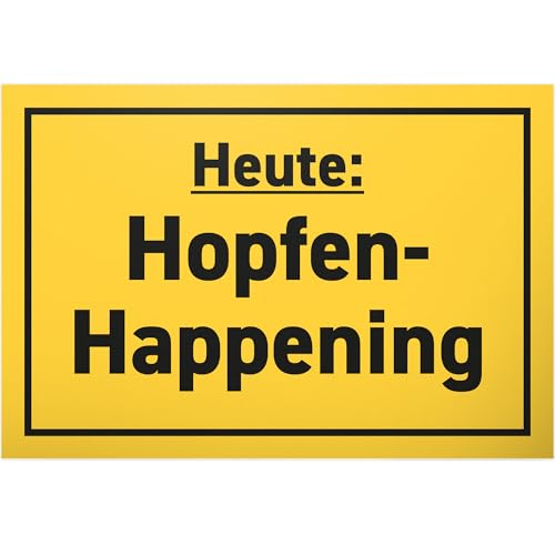 DankeDir! Hopfen Happening - Schild 30 x 20 cm - Geschenk Party Alkohol Requiste JGA Photo Booth Fotobox - lustiger Spruch Geburtstagsdeko Partydeko Geschenkidee Geburtstagsgeschenk von DankeDir!