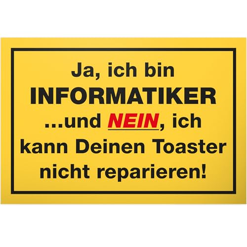 DankeDir! Ja ich bin Informatiker - Schild - Partydeko Dekoration Geschenkidee Programmierer IT Studenten ITler - Karte Geschenk Glückwunschkarte Abschluss Studium Studienabschluss von DankeDir!