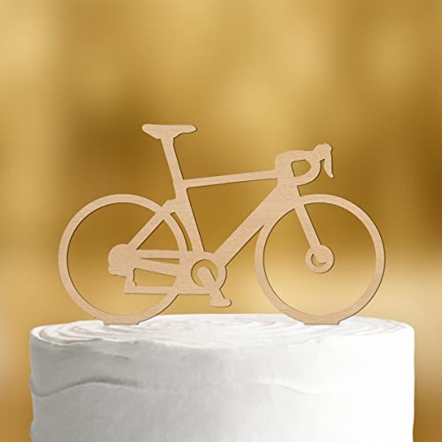 Cake Topper Rennrad [für Radfahrer] - Holz 4mm - für die Geburtstagstorte - Geburtstagsdeko Tortenaufleger happy birthday party deko Geschenkideen Happy birthday tortendeko Geburtstag von Dankeskarte.com