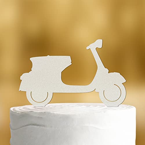 Cake Topper Vespa [retro] - Acryl satiniert - für die Geburtstagstorte - Geburtstagsdeko Tortenaufleger happy birthday party deko Geschenkideen Happy birthday tortendeko Geburtstag von Dankeskarte.com