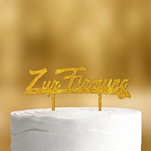 Cake Topper Zur Firmung [in Schreibschrift] - Acryl gold Glitzer - für die Firmungstorte - Tortenaufleger Firmung Tortenaufleger Jugendweihe deko Tortendeko Firmung deko Jugendweihe Mädchen von Dankeskarte.com