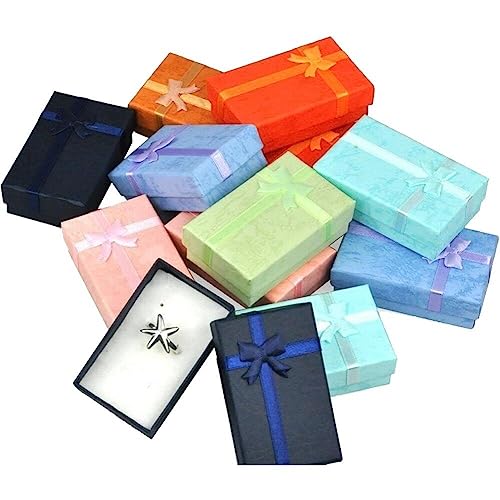 Danlai 24pcs Schmuck Geschenkbox Kleine Leere Geschenkboxen Dekorative Schmuckverpackungen Schleifen Kartonboxen Für Jubiläen, Hochzeit von Danlai