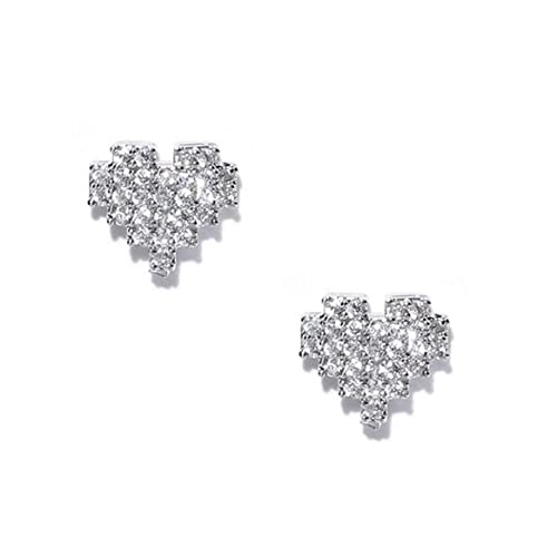Danlai 2pcs 3D Nail Charms Metall Herzform Nagelkunst Kristall Schmucknagel Für Frauen Mädchen Nägel Dekoration Dekoration von Danlai