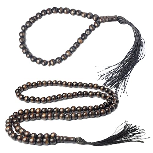 Danlai Holz Tasbih Gebetsperlen 33/99 Muslim Rosenkranzperlen Islamische Handheld -gebetsperlen Muslim Rosenkranzperlen Armband Quasten von Danlai