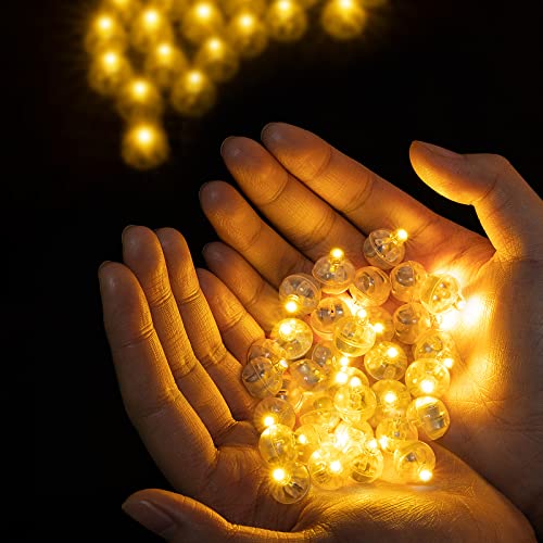 Danolt 100 Stück Led Ballonlichter Warmweiss Luftballons Geburtstagsdeko Mini Led Ballons Licht Papierlampe Schlafzimmer Weihnachten Lampions Birthday Halloween Partydekorationen Hochzeit Garten von Danolt