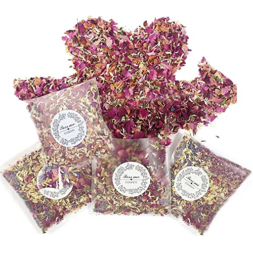 Blumen Konfetti,150-180G Natural Dried Rose Petals,Real Flower Dry Red Rose Petals for Foot Bath Body Bath Spa Wedding Confetti Home Fragrance DIY von Dantolo