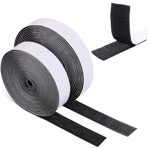 Dantolo 2 Stücke 10M klettverschluss selbstklebend,klettband selbstklebend,velcro tape,selbstklebender klettverschluss,klettband selbstklebend von Dantolo