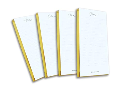 Dany Marcus Notizblock Set mit Goldschnitt, Notizblock, To-Do-Liste, DIN Lang, 100x210mm, 80 Seiten (4) von Dany Marcus