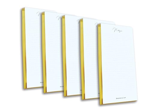 Dany Marcus Notizblock Set mit Goldschnitt, Notizblock, To-Do-Liste, DIN Lang, 100x210mm, 80 Seiten (5) von Dany Marcus