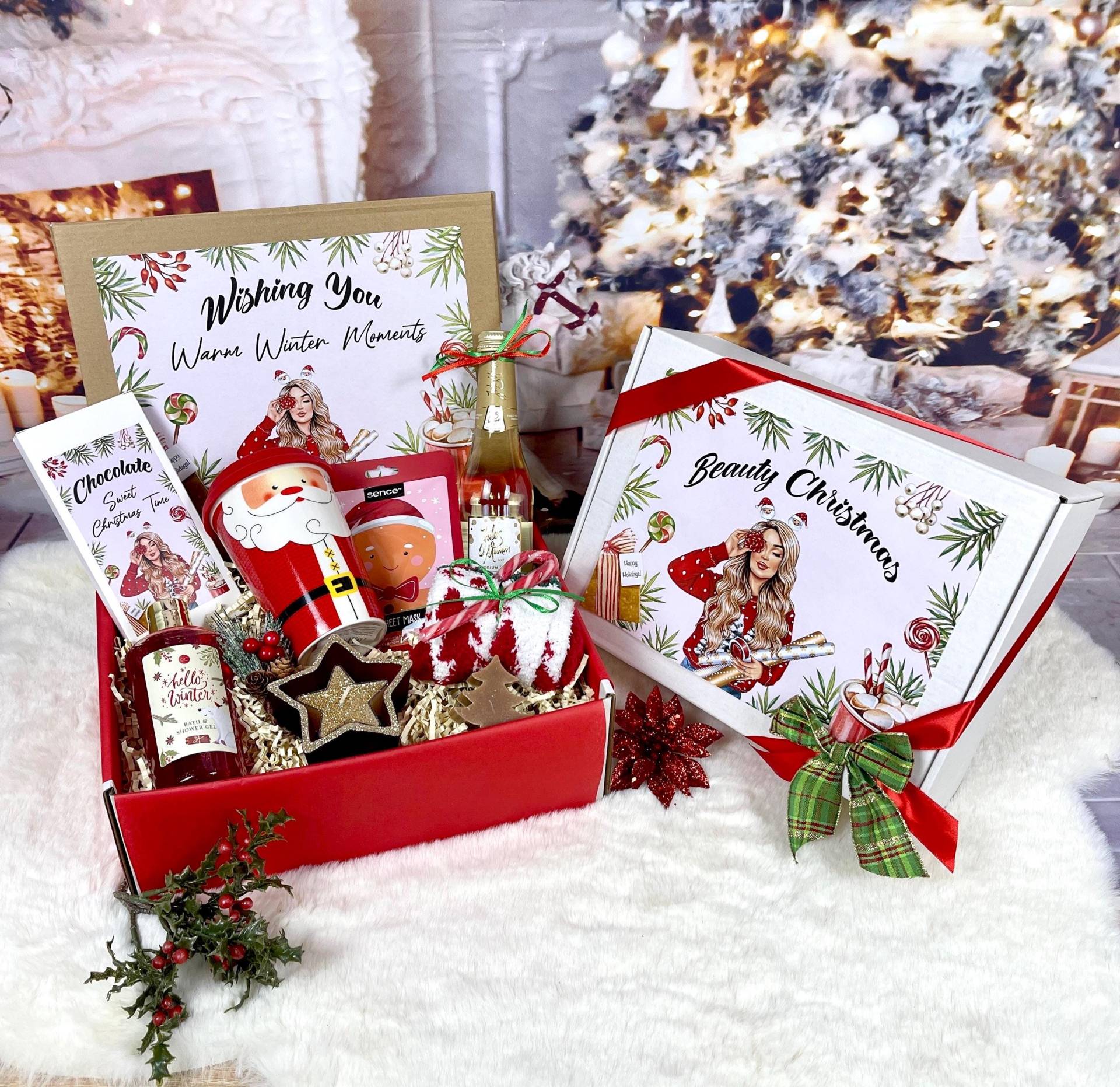 Geschenkbox Beauty Christmas, Weihnachtsgeschenk, Geschenkset, Weihnachten, Wohlfühlset Für Frauen, Weihnachtsset, Weihnachten von DarDariBox