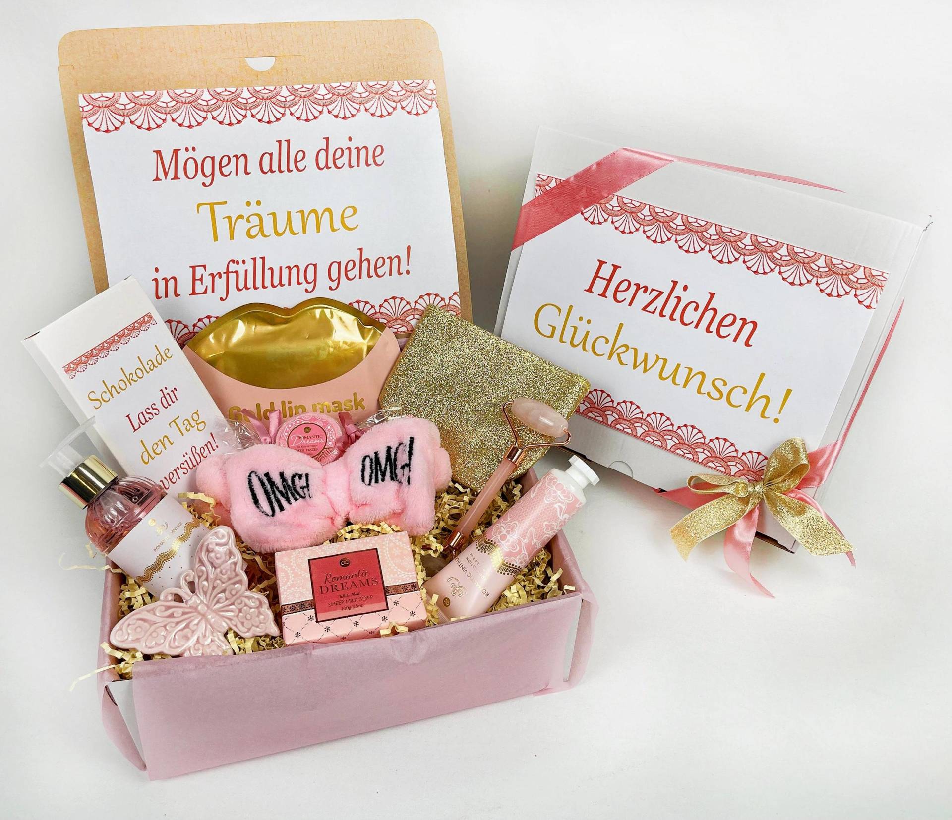 Geschenkbox "Rose Dreams", Wellness Geschenkbox, Beauty Box, Wohlfühlset Für Frauen, Geburtstag, Geschenk Frau von DarDariBox