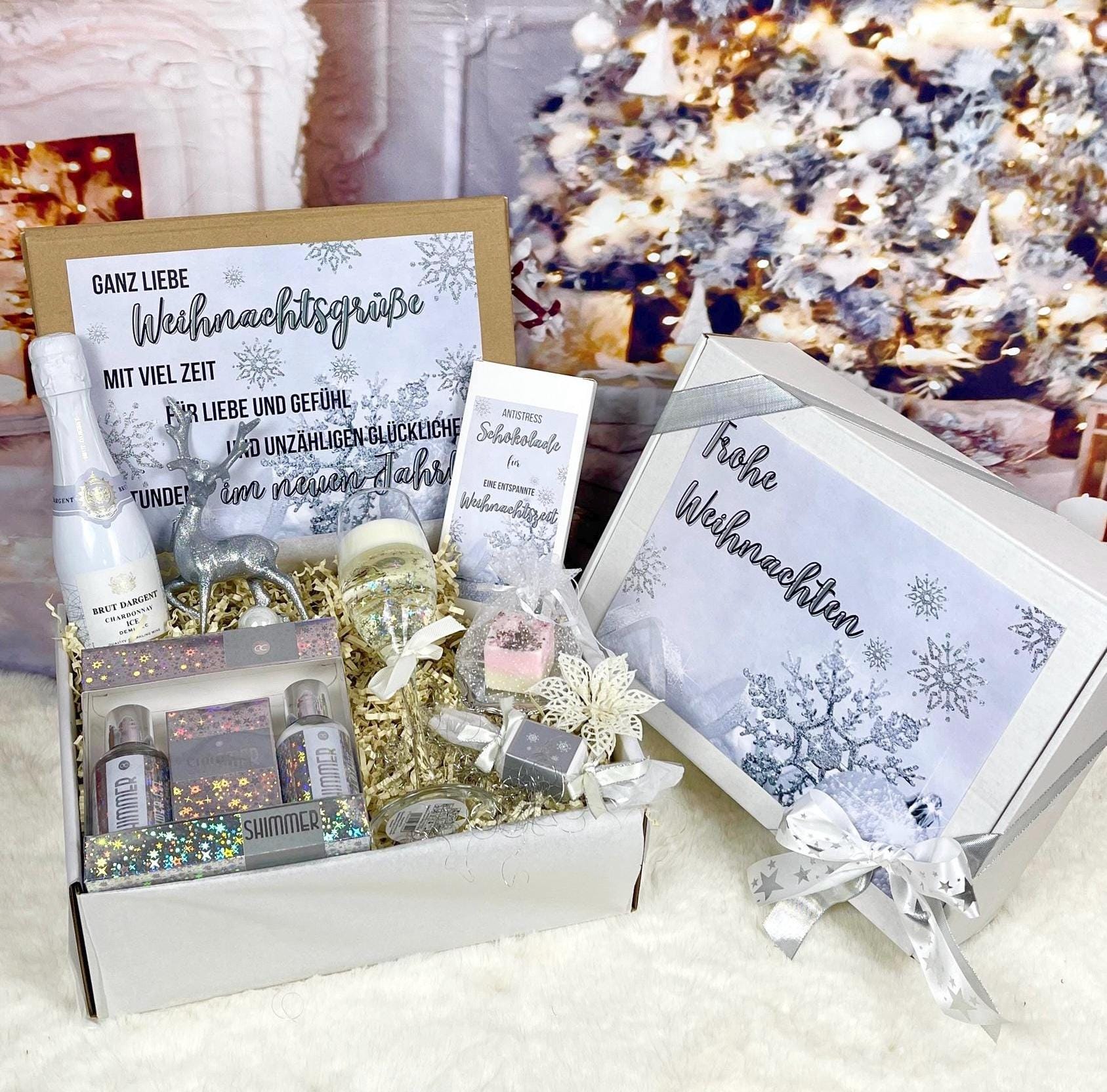 Weihnachtsgeschenk Für Frauen, Geschenkbox, Geschenkset Zu Weihnachten, Weihnachtsgeschenkbox, Wellnessset, Geschenkkorb, Silber Geschenk von DarDariBox