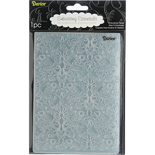 Darice 1217-63 Prägeschablone, Damast, Plastik, transparent, 12,7 x 17,8 x 0,4 cm von Darice