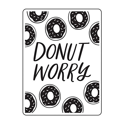 Darice 30023118 Prägefolder - Schablone, Donut Worry, Plastik, transparent, 10.8 x 14.6 cm von Darice