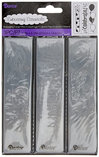 Darice 1217-79 Prägefolder - Schablone, Geburtstag, Plastik, transparent, 10.8 x 14.6 x 0.11 cm von Darice