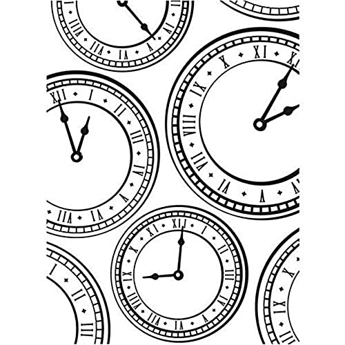 Darice Prägeschablone, Uhr, Plastik, transparent, 10,8 x 14,6 x 0,4 cm von Darice