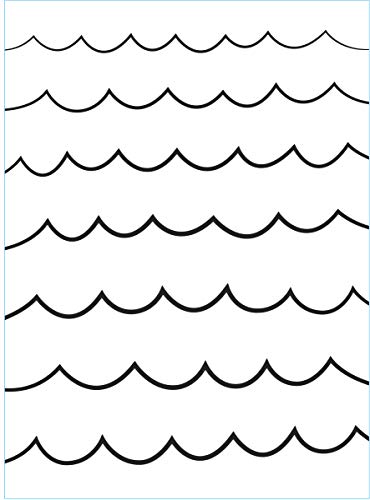 Darice Waves A6 Prägeschablone (10,8 x 14,6 cm), 14.61 X 10,79 X 0,1 cm von Darice