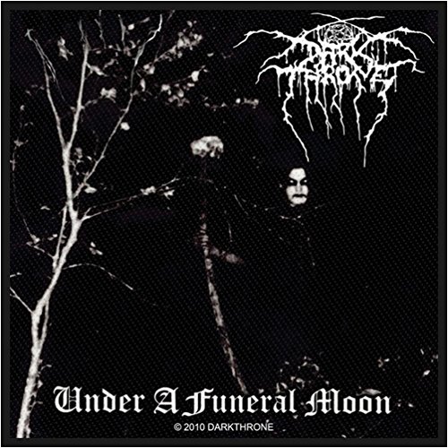 Dark Throne Under A Funeral Moon Woven Patch Black by Dark Throne von Darkthrone