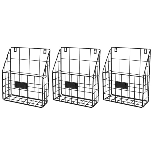 Darmlly 3X Draht Post Korb - Ein Der Wand Befestigter Hängender Ordner/Dokumenten Organisator - Wirtschaftliches und Einfach Zu Installierendes Fach(1 Platz) von Darmlly